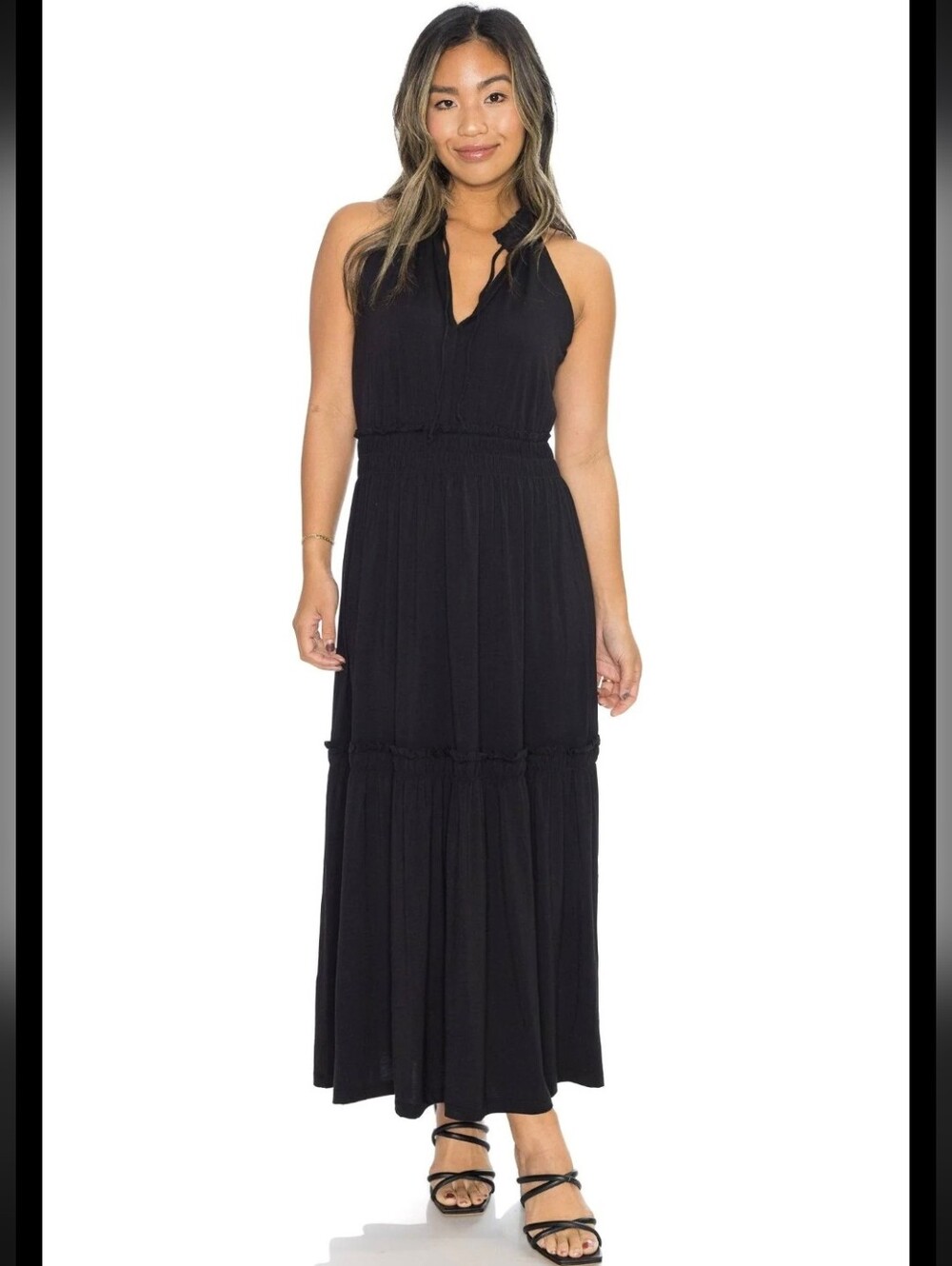 Z Supply Rhea Halter Midi Dress Size S